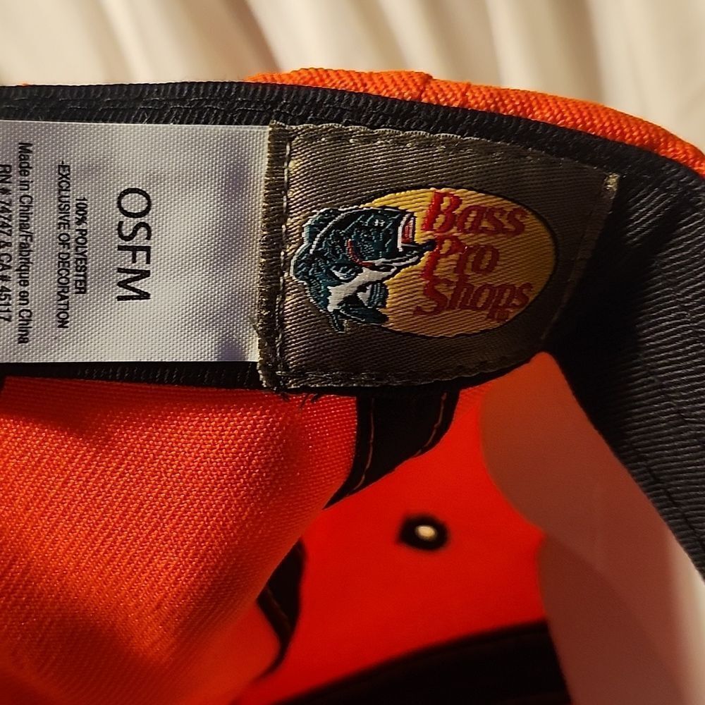 Bass Pro Shops Safety Orange Sliderback Hat - New - Picture 7 of 7